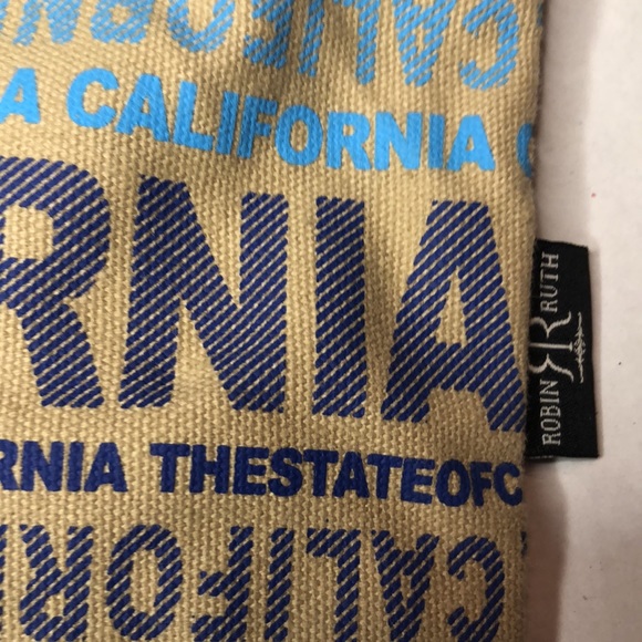 Robin Ruth California Canvas Crossbody Purse Travel Bag - Picture 5 of 7